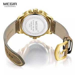 Megir Dual Time Chrono-gold